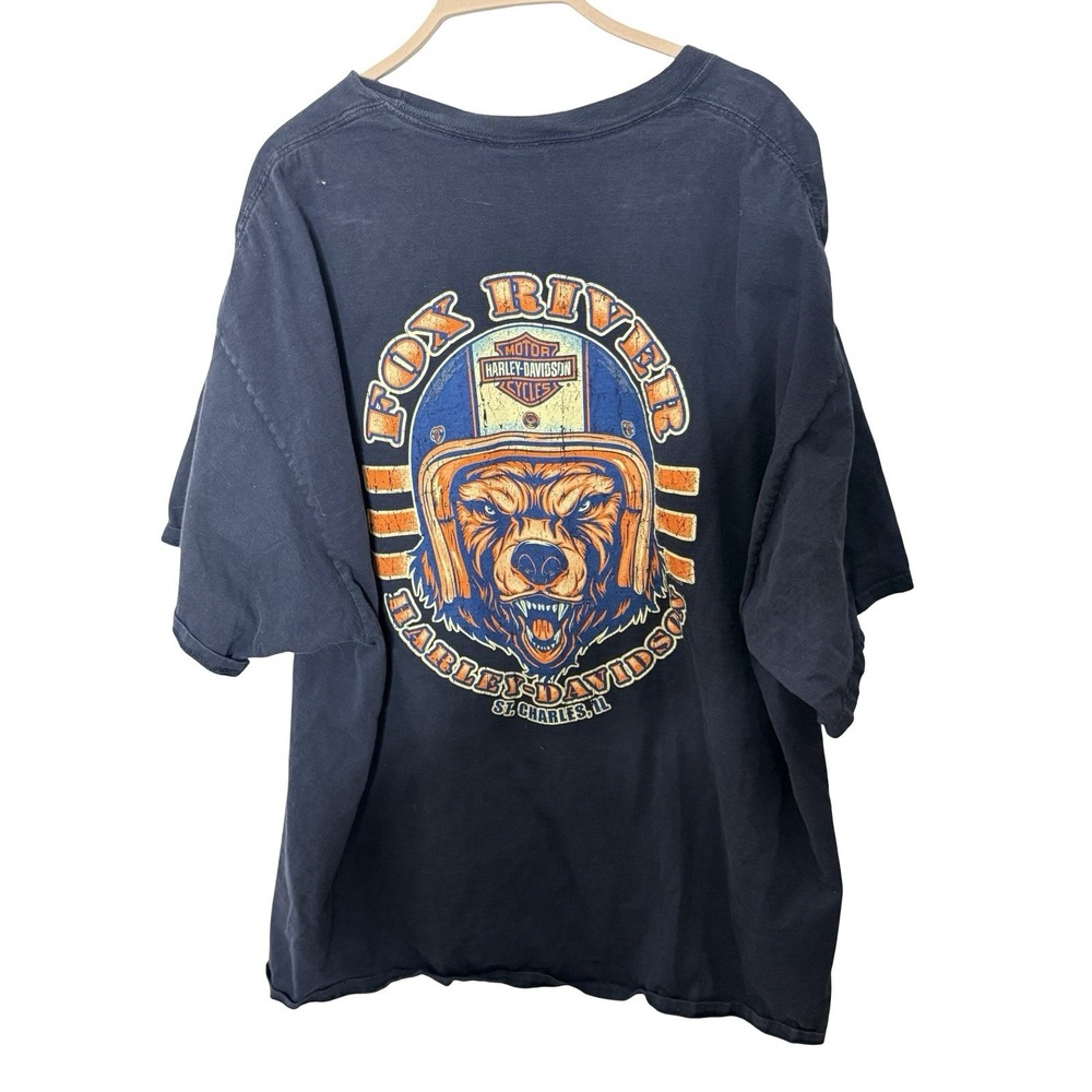 Harley‎ Davidson Fox River St Charles Chicago Bears Graphic t-shirt size 3x